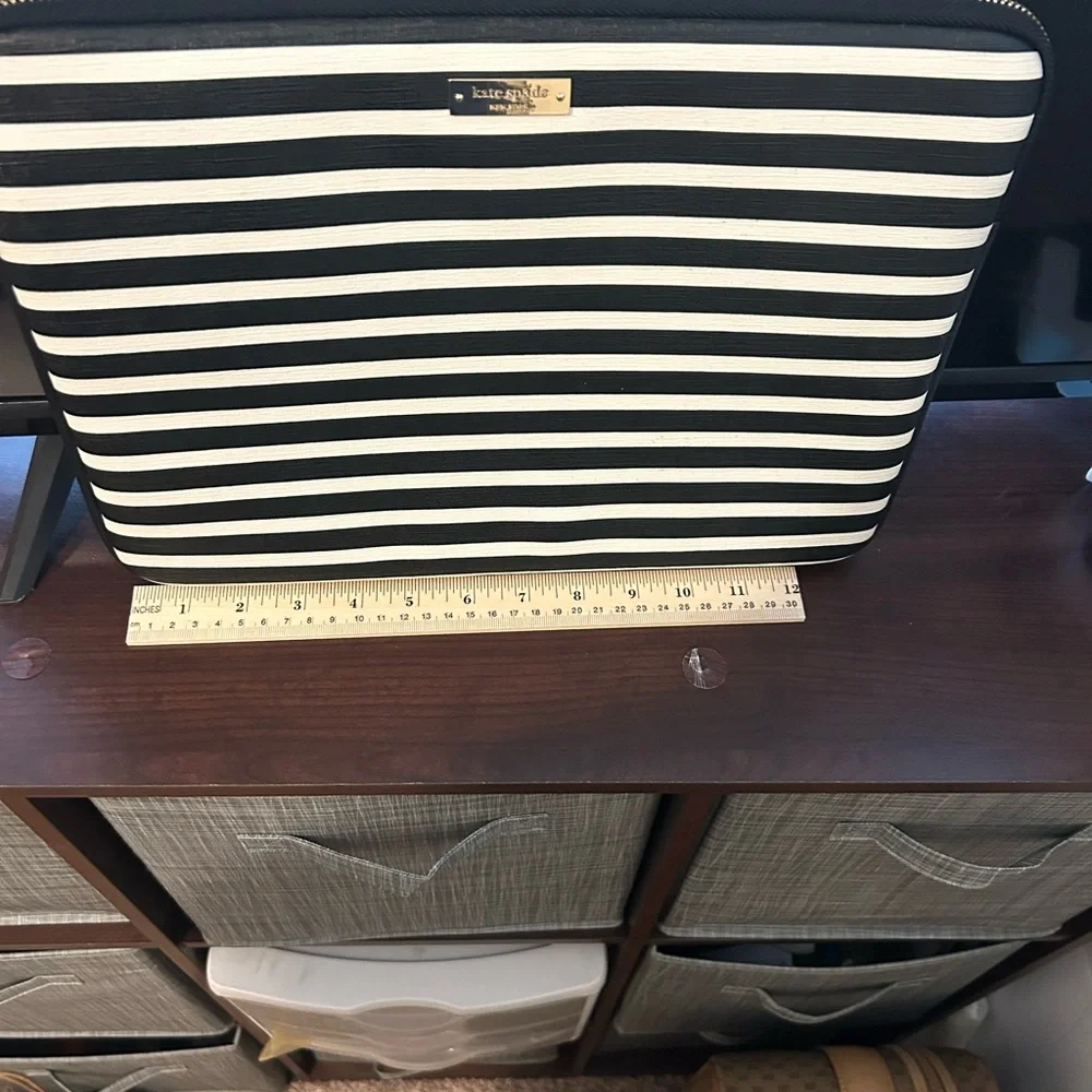 Kate Spade Black and White Striped Case